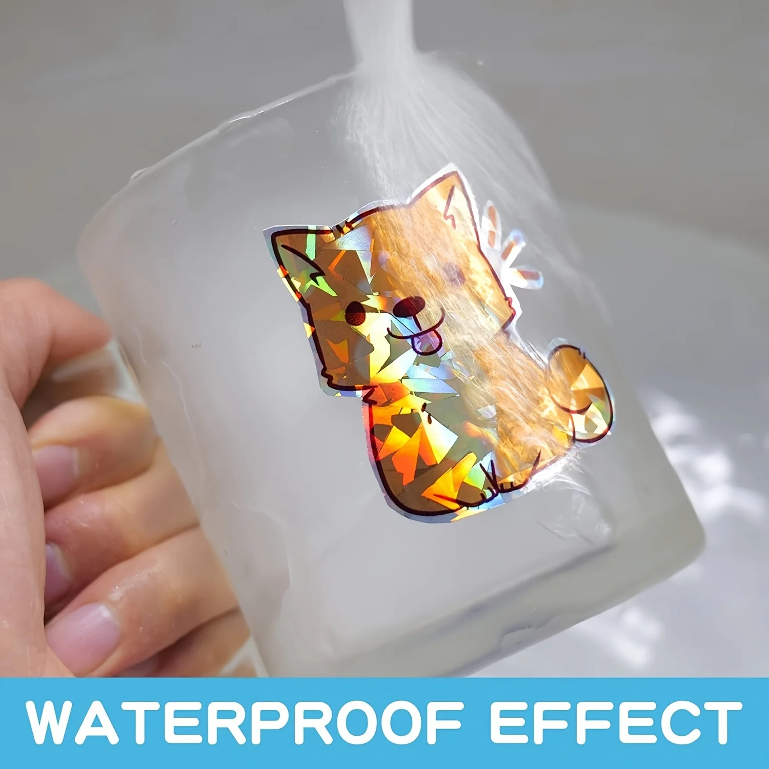 10 Sheets A4 Holographic Laser Print Paper Waterproof Vinyl Print Stickers DIY Self-adhesive Paper for Laser Inkjet Printing