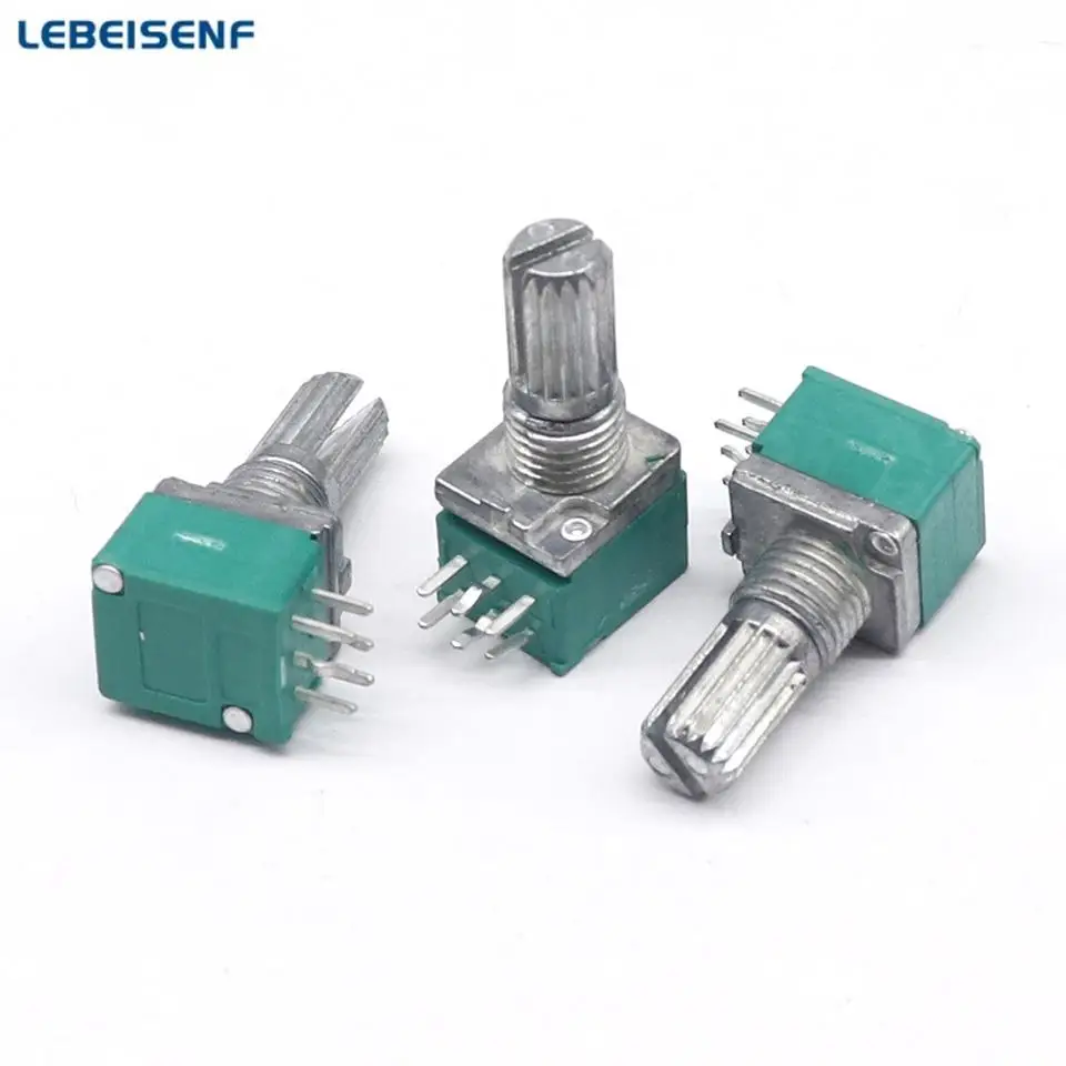 5 Cái/lốc Đặc Biệt Âm Thanh Cao Cấp 10% Đôi Chiết Áp RK097G A20K A50K A100K Tay Cầm Dài 15MM Hoa Trục