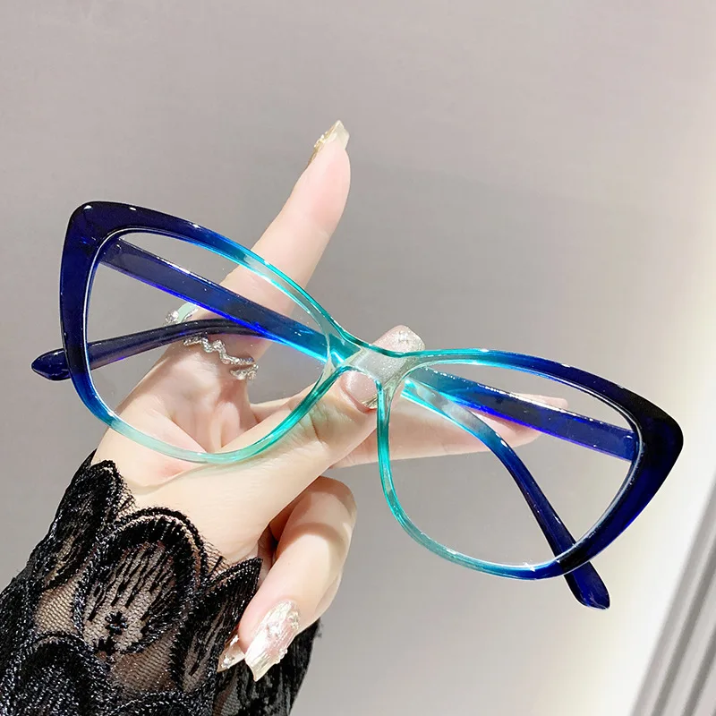 Lunettes de lecture œil de chat pour femmes, monture en plastique nickel é, lunettes presbytes, lunettes de lecture, lunettes, document, mode, 0 à + 4.0