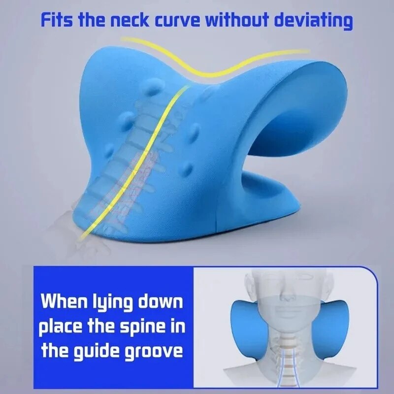 Almohada de masaje Cervical, almohada en forma de U, almohada de masaje Cervical Shiatsu por gravedad, relajación elástica para cuello y hombros