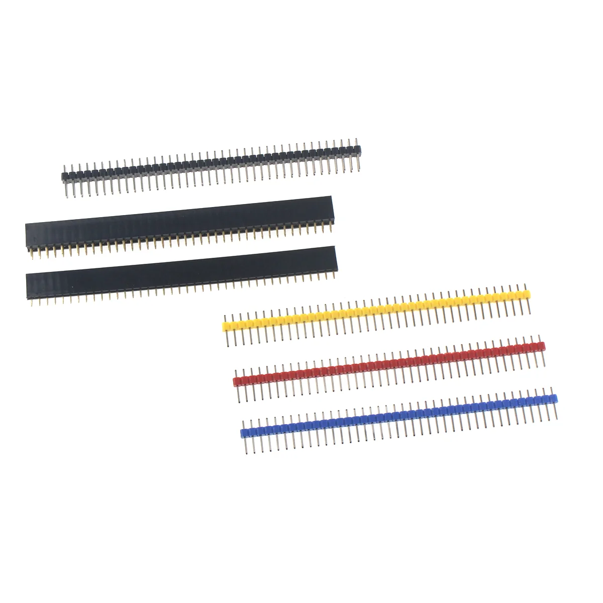 20/10/5/2PCS 1x40 2x40 Pin 2.54 mm Right Angle Single double Row Pin Header Male 90 degrees Needle Connector 2.54mm 1*40 2*40