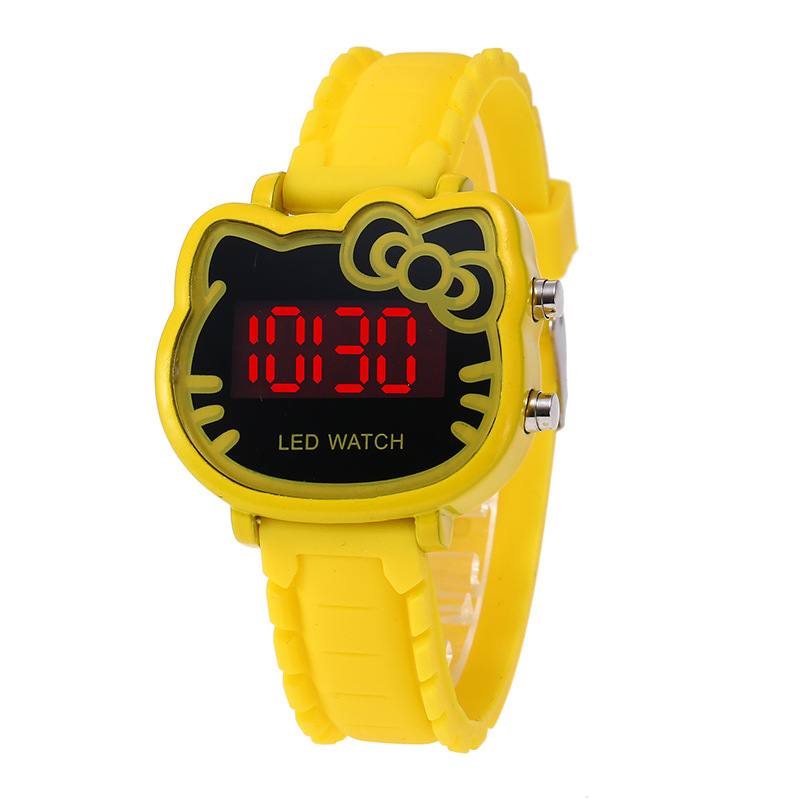 มินิโซะเฮลโลคิตตี้น่ารักการ์ตูน Jam Tangan elektronik เด็กประถมเด็กกันน้ำสำหรับเด็กผู้หญิงเด็กนาฬิกาของขวัญผู้หญิง