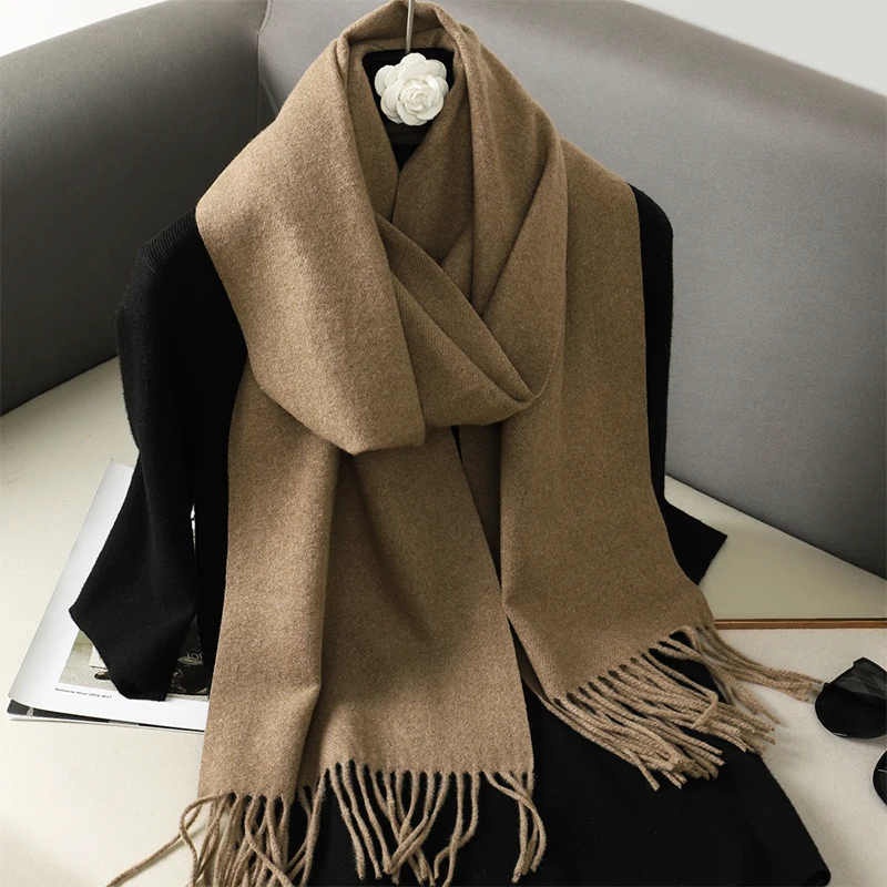 Nieuwe 62 Kleur Winter Sjaal Voor Vrouwen Lange Warme Kasjmier Sjaals Hijab Effen Dame Sjaal Wrap Vrouwelijke Pashmina Bandana Hoofd Sjaals