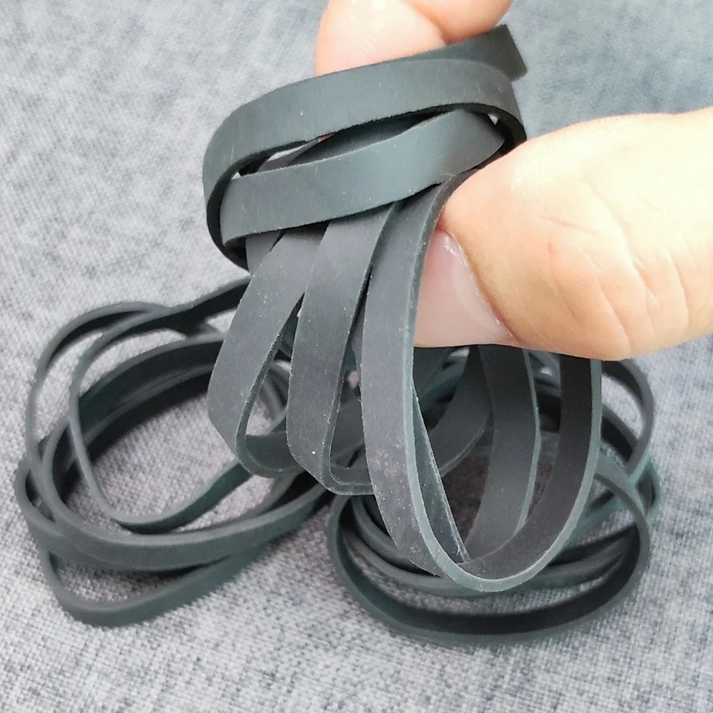 100 pezzi grandi elastici neri anello di gomma resistente elastico robusto elastico in gomma per ufficio casa imballaggio fornitura cravatta in gomma