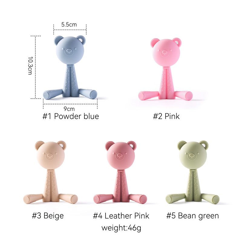 TeWindsor-Hochet de dentition en silicone pour bébé, jouets tactiles pour nouveau-nés, 0-12 mois