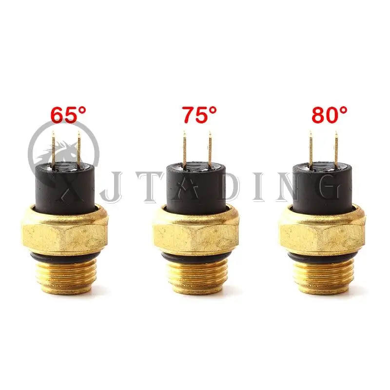 Radiador eléctrico de motocicleta de 65/75/80 grados, ventilador de refrigerante, interruptor de termostato de temperatura del agua, Sensor de temperatura M16 para 200, 250, 400, 450
