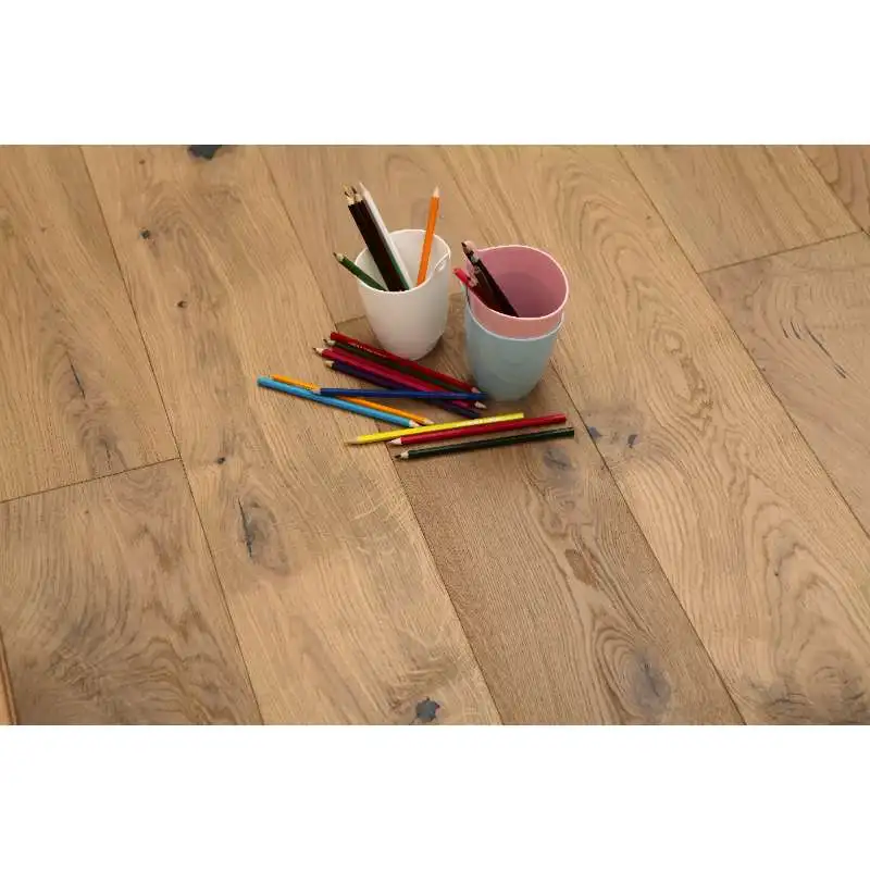 Nature Depot Multi-Ply Engineered Flooring Oak/Wirebrushed Sandy Blond
