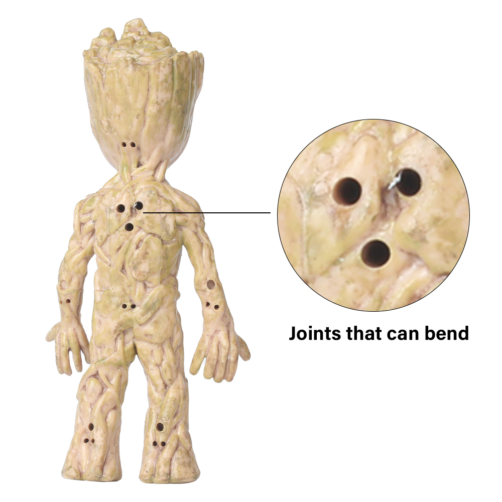 Desktop Decor Tree Man Ornament Toy Miniature Model Groot Doll Mini Anime Movable Figurine Handicraft Kids Men Gifts