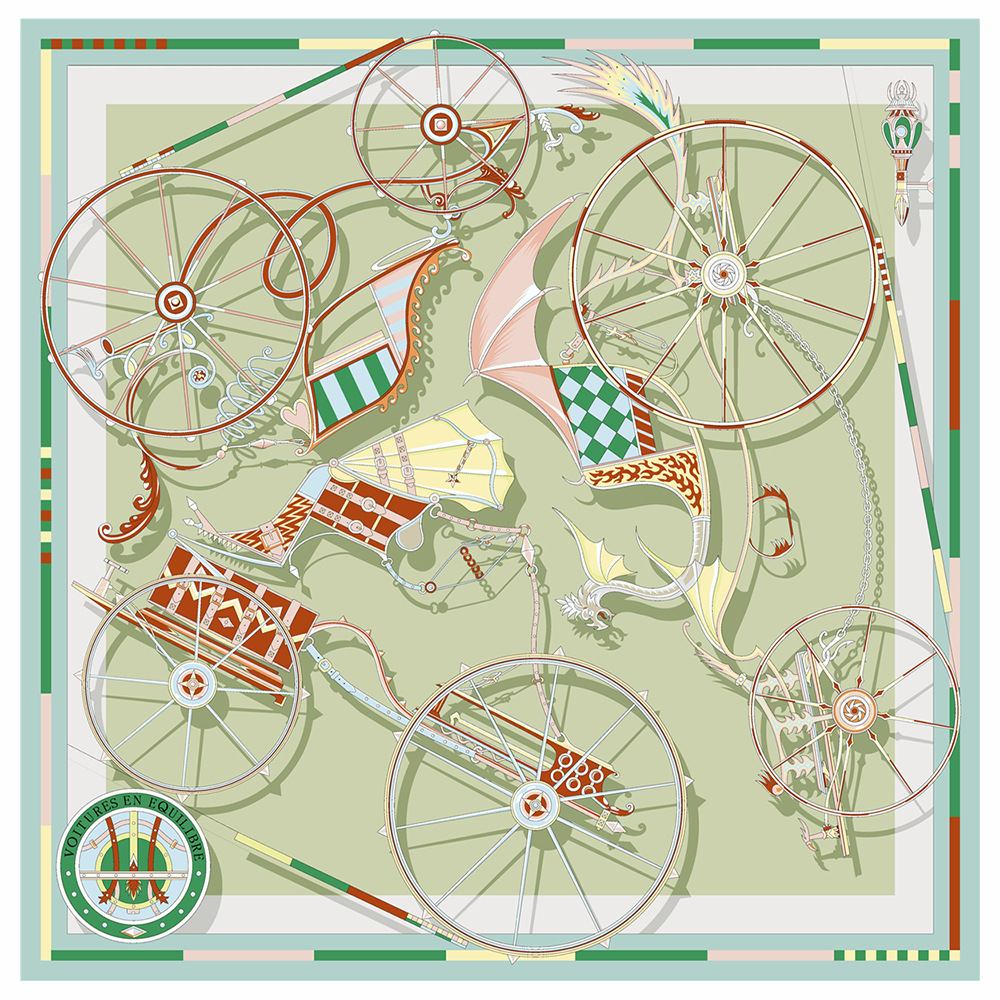 90 см новый брендовый квадратный шарф на колесах, женский дизайн, саржевый шелковый шарф, шаль, хиджаб, роскошная бандана, модный шейный платок, платок на голову