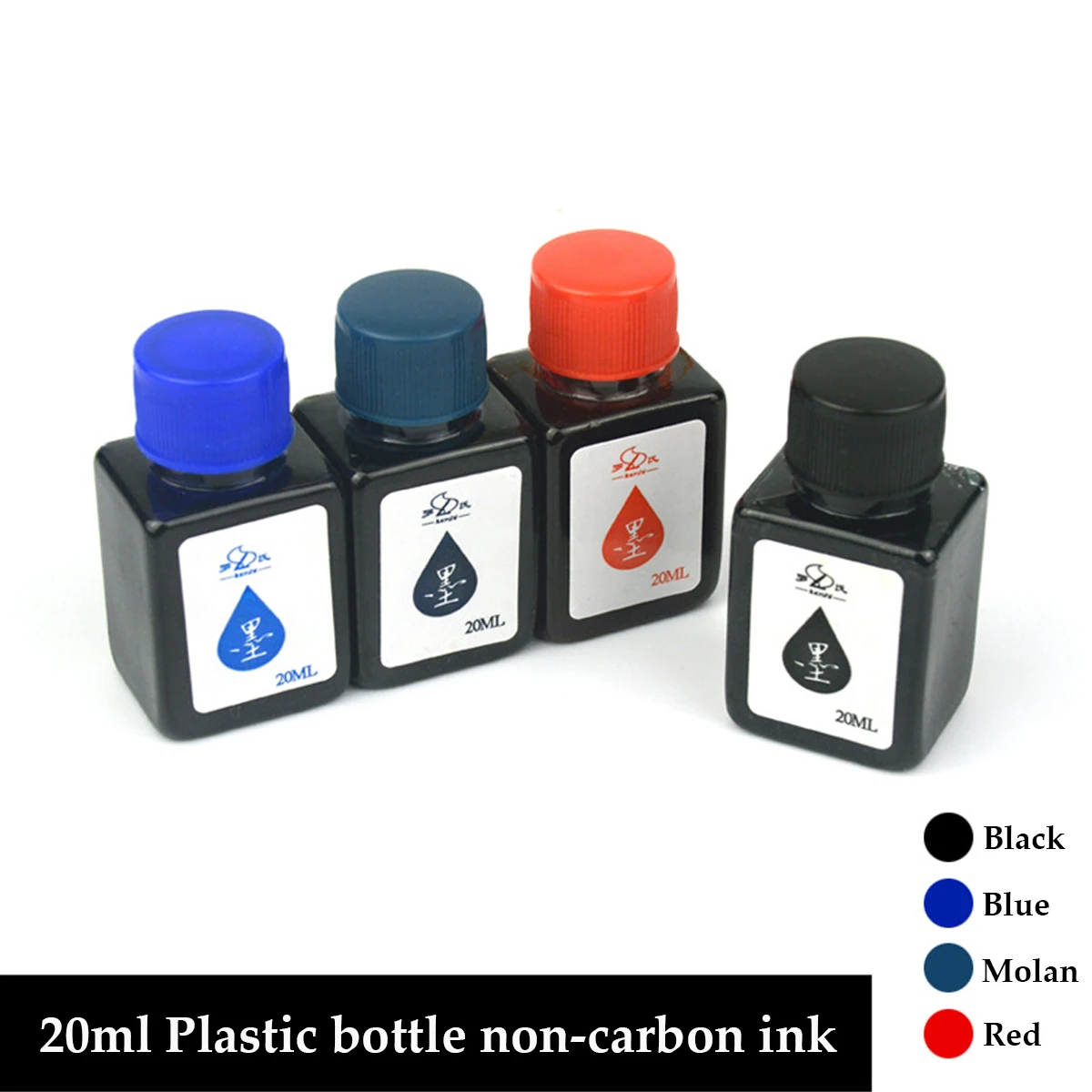 Penna a inchiostro senza carbonio in bottiglia da 20 ml a 4 colori che scrive mani fluide e non sporche Forniture di cancelleria per ufficio per studenti scolastici