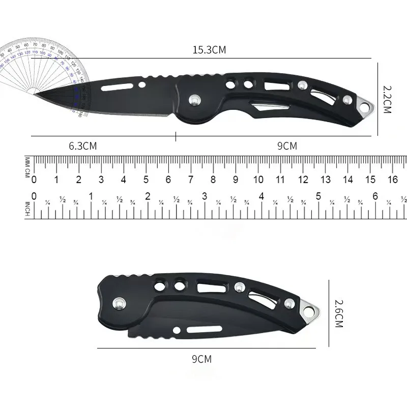 Comodo coltello tascabile in acciaio inossidabile Mini coltello pieghevole Portachiavi per difesa da portare con sé Coltello tascabile portatile Coltello da frutta