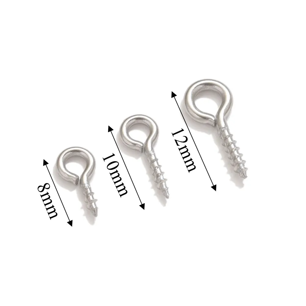 100pcs สแตนเลสสตีล Tiny MINI Eye Pins สําหรับเครื่องประดับทํา DIY จี้ Handmade ผลการค้นหาเครื่องประดับสกรูตาตะขอเกลียว