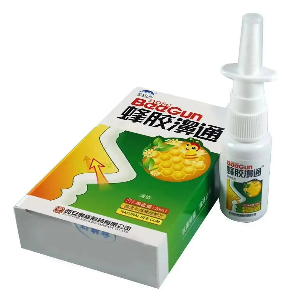 10 Uds. Spray Nasal de propóleo a base de hierbas tradicionales chinas frío seco picazón hinchazón gotas para la nariz al por mayor 20ml