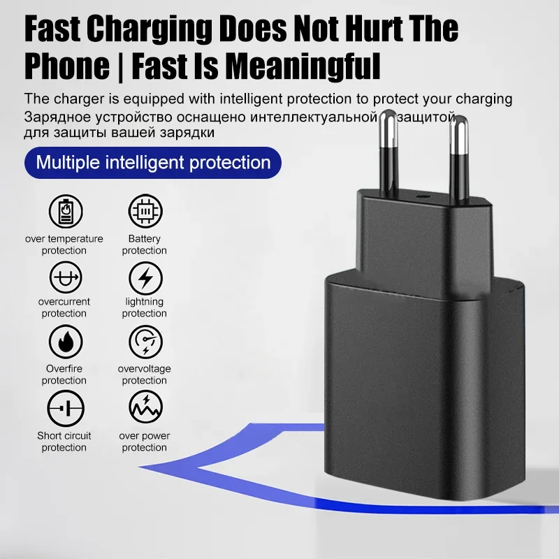 Carregamento Rápido USB Tipo C Cabo para Celular, 45W, PD, Carregamento Rápido 3.0, Carregamento de Parede para Galaxy Plus, Samsung