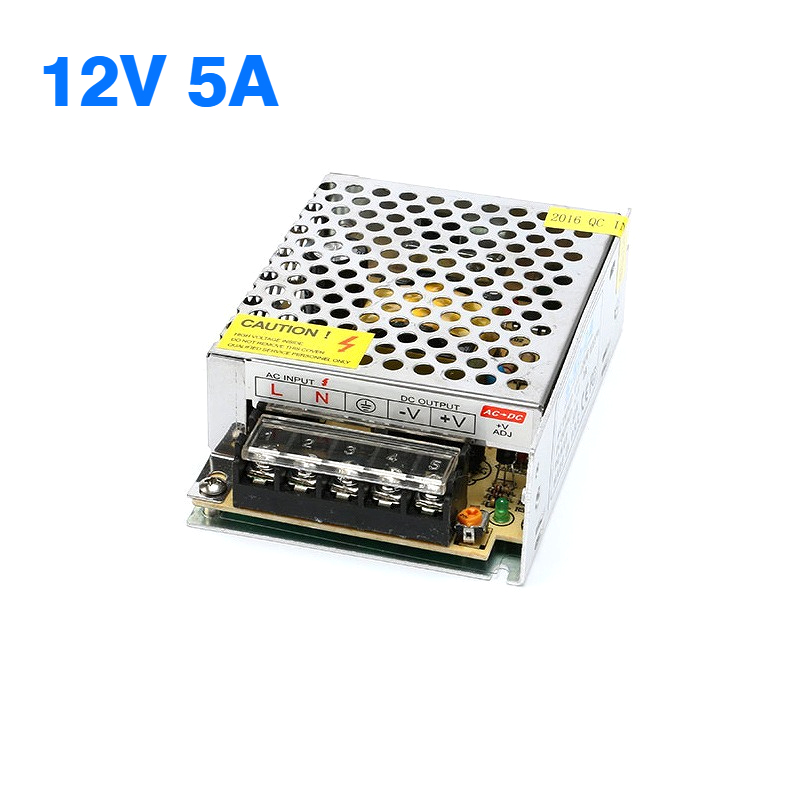 Power Supply 12V 5A AC/DC Voltage Converter Universal Regulated Switch Power Supply for LED Regulated Switch CCTV