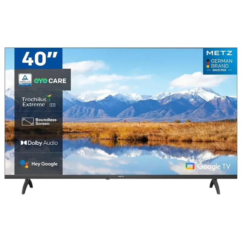Metz 40Mte6000Z Tv 40" Full HD Google Tv |     Eyecare 3.0, Hdr10, Dolby Audio, Controle Remoto Bluetooth, Quadro Sem Fronteiras, Preto