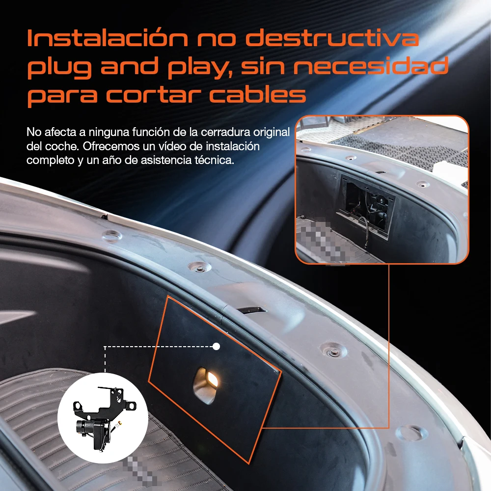 Ruiyyco Cierre suave de Frunk para Tesla Model 3 Y S X 2021-2024: Cubierta delantera de maletero con cierre automático eléctrico y succión, cerrador automático de bloqueo