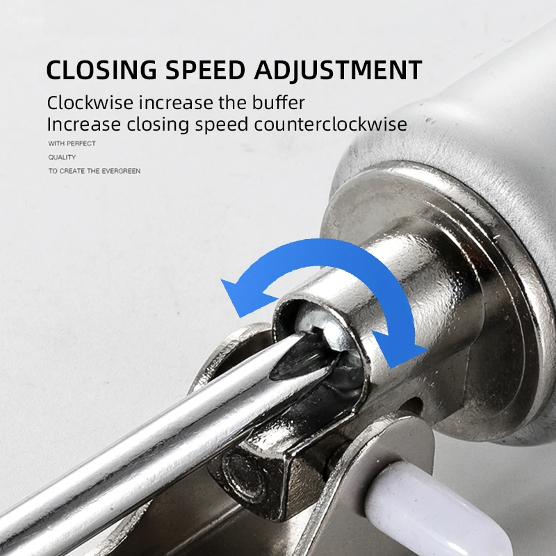 Automatic Door Soft Close 90 Degrees Within The Positioning Stop Buffer Adjustment,Door Closer Furniture Hardware
