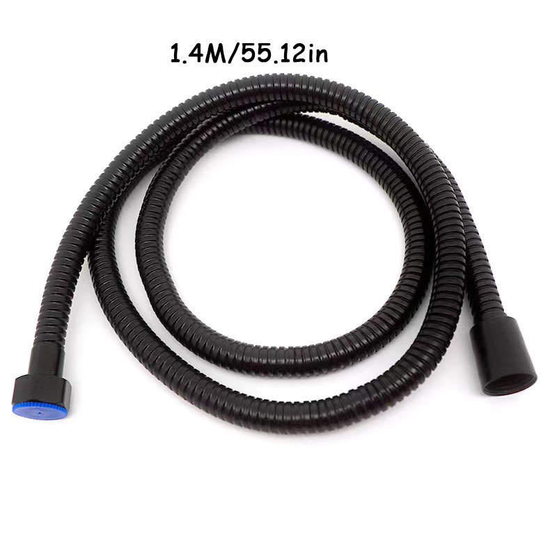 1pcs 1.5M Stainless Steel Black Hose Extension Pipe Bathroom Shower Pipe Extension Pipe Water Pipe Drawer Bathroom Accessories