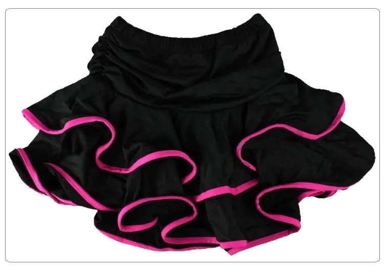 กระโปรงเต้นรำละตินสำหรับเด็กผู้หญิง10สีชุดเต้นแซมบาชากระโปรงโชว์ชุดเต้นกระโปรงเต้นสำหรับเด็ก