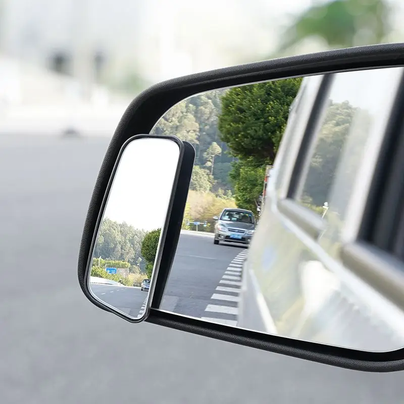 Espelho ajustável de ponto cego para carro, espelho convexo retrovisor auxiliar, espelhos redondos de grande angular para carro reverso, 360 graus, 2pcs