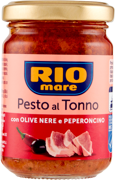 Pesto Al Tonno mit Olive Nere E Peperoncino 130g - Rio Mare