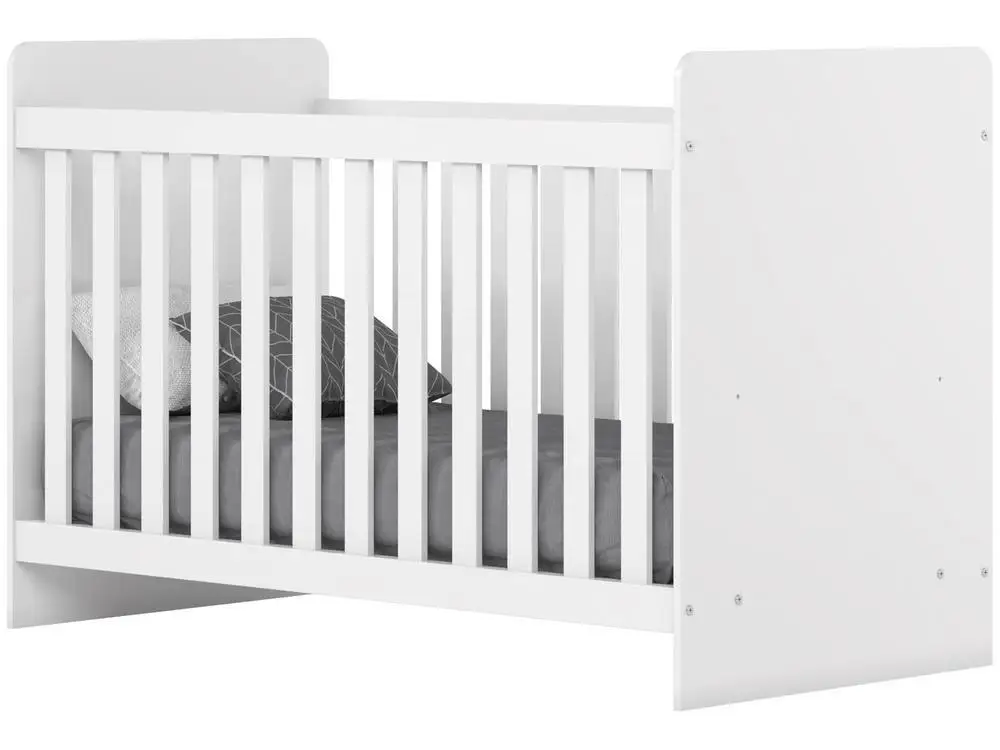 Quarto de Bebê Completo com Guarda-roupa Berço e Cômoda Henn Labirinto Branco