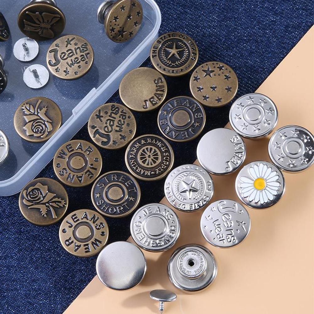 5 шт., съемные металлические пуговицы для джинсов