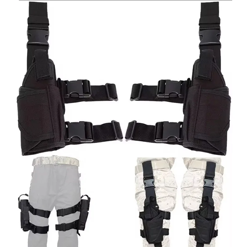 Drop Left/Right Leg Gun Holster Gun Bag For  17/M9/P226/CZ 75 Revolver Leg Adjustable Airsoft Pistol Gun Case For Hunting