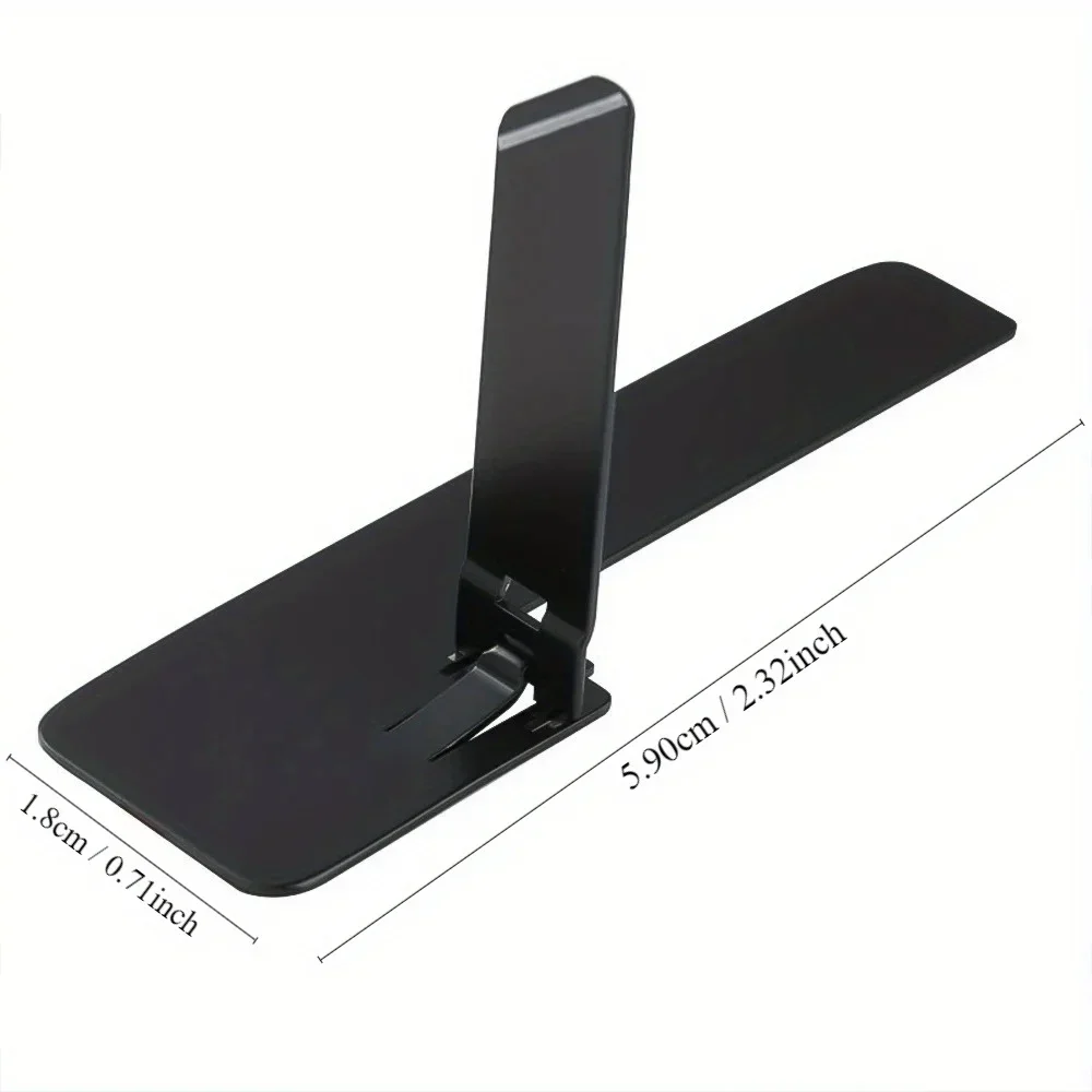 2 pièces Ultra mince Mini béquille de téléphone support de téléphone de bureau universel support de bureau pliant en acier en métal pour iPhone/Samsung