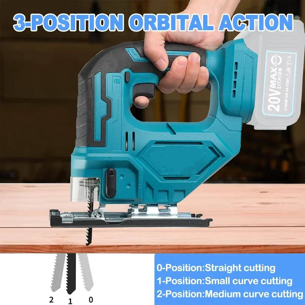 For 18V Makita 3000RPM Electric Curved Saw Cordless Jig Saw Portable Multifunction Carpenter Power Tool No Battery