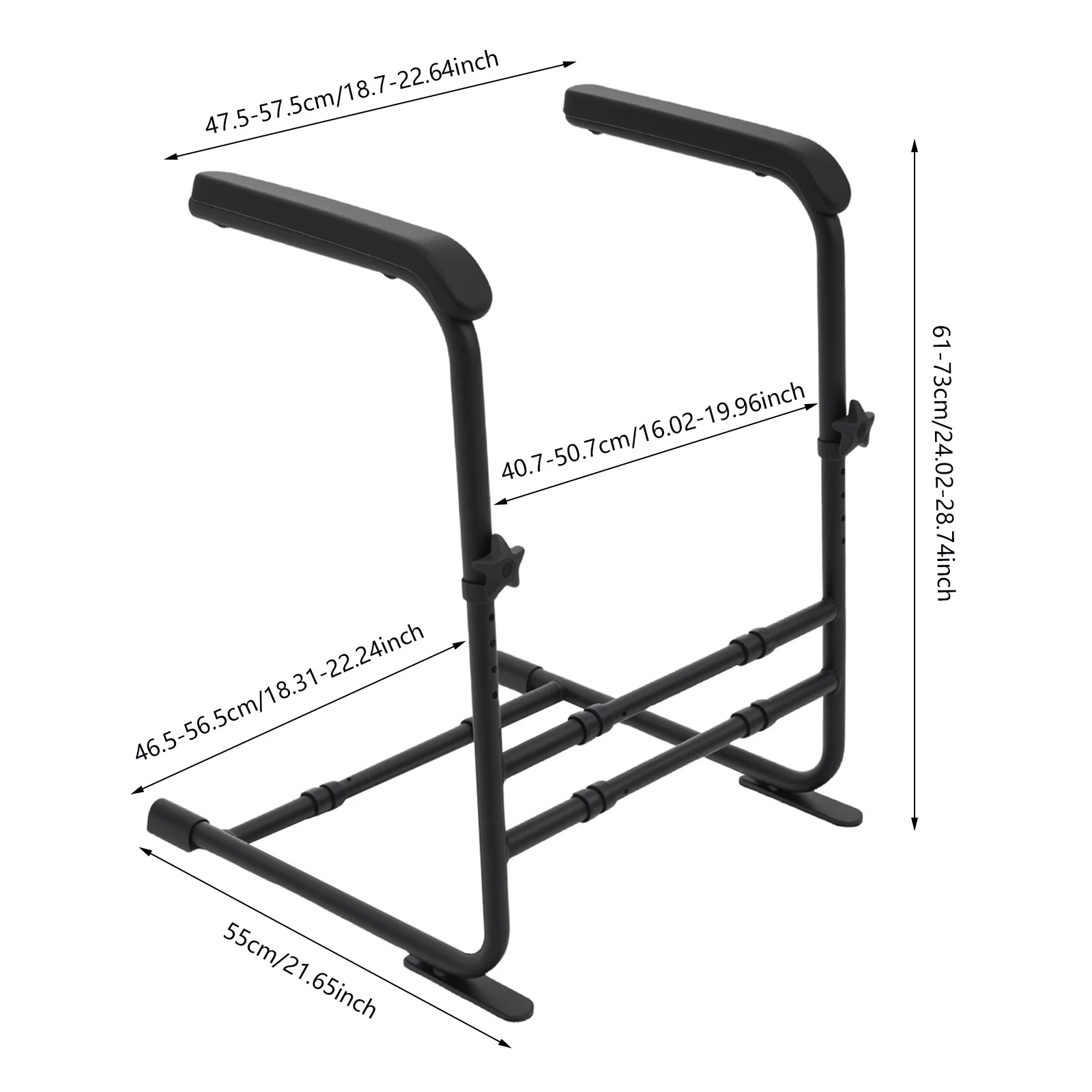 Support d'assistance, aide sur pied pour personnes âgées, support de canapé pour chaise, hauteur réglable de 61 à 73 cm, aide à la mobilité pour un usage quotidien