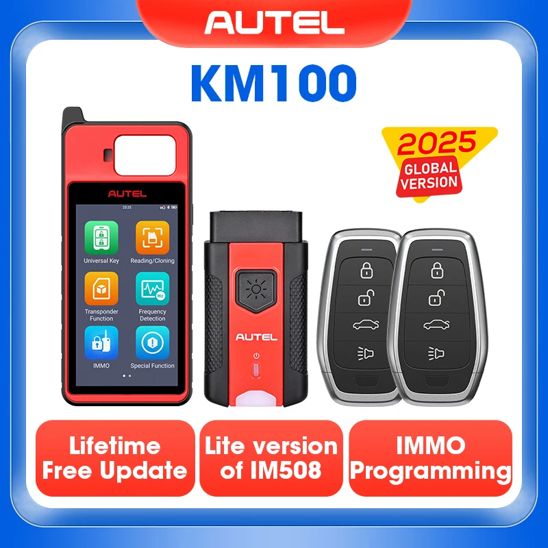 Autel MaxiIM KM100 Schlüsselanhänger-Programmier-Wegfahrsperre-Werkzeug, 2 Stück, Autel IKEY für 60er-Jahre-Schlüsselgeneration, OBD-IMMO-Schlüssel zum Lernen auf 99 % Auto