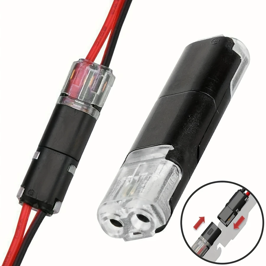 10-50 ชิ้น 2 ขาปลั๊กขั้วต่อไฟฟ้ากันน้ํารถสายไฟยานยนต์ไฟฟ้า Connector Strip Terminal การเชื่อมต่อ