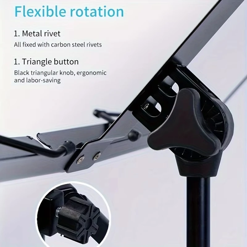 Portable Lightweight and Adjustable Stable Music Stand with Carrying Bag - Collapsible and Folding Metal Music Sheet Stand