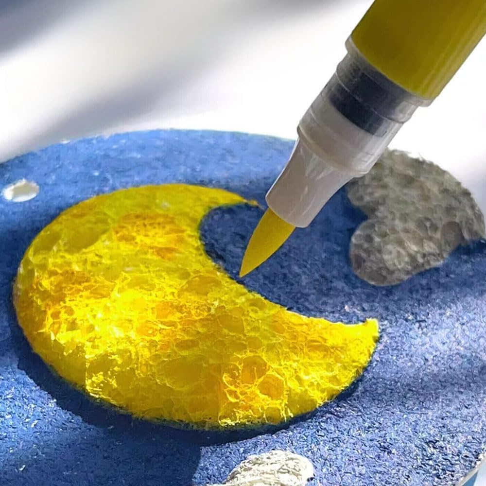 描画ペン付きマジックテクスチャペイントキット 10 フォームペイントペーパー 12 マーカー付き DIY バブル描画ペン 絵画アートクラフト用