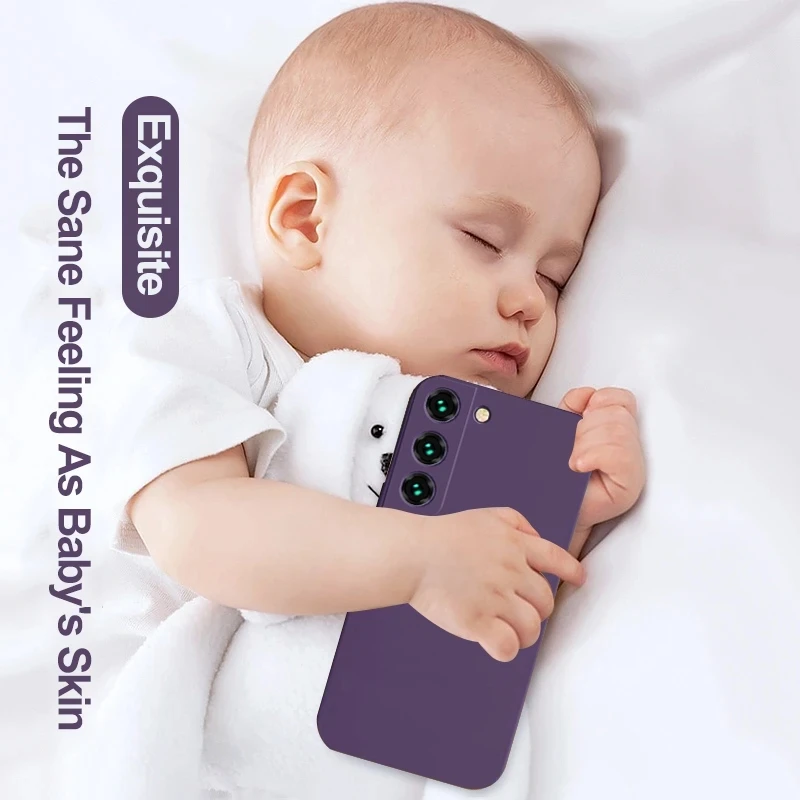 Funda de silicona líquida suave para Samsung Galaxy S21 S23 S10 Plus S20 FE S10E S22 Note 20 Ultra