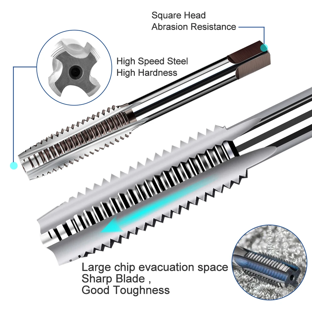 XCAN Chủ Đề Bộ Dụng Cụ Sửa Chữa M3 M4 M5 M6 M8 M10 M12 M14 Vít Ren Miếng Lót Cho Phục Hồi Hư Tổn Sợi Chỉ Sửa Chữa dụng Cụ Mũi