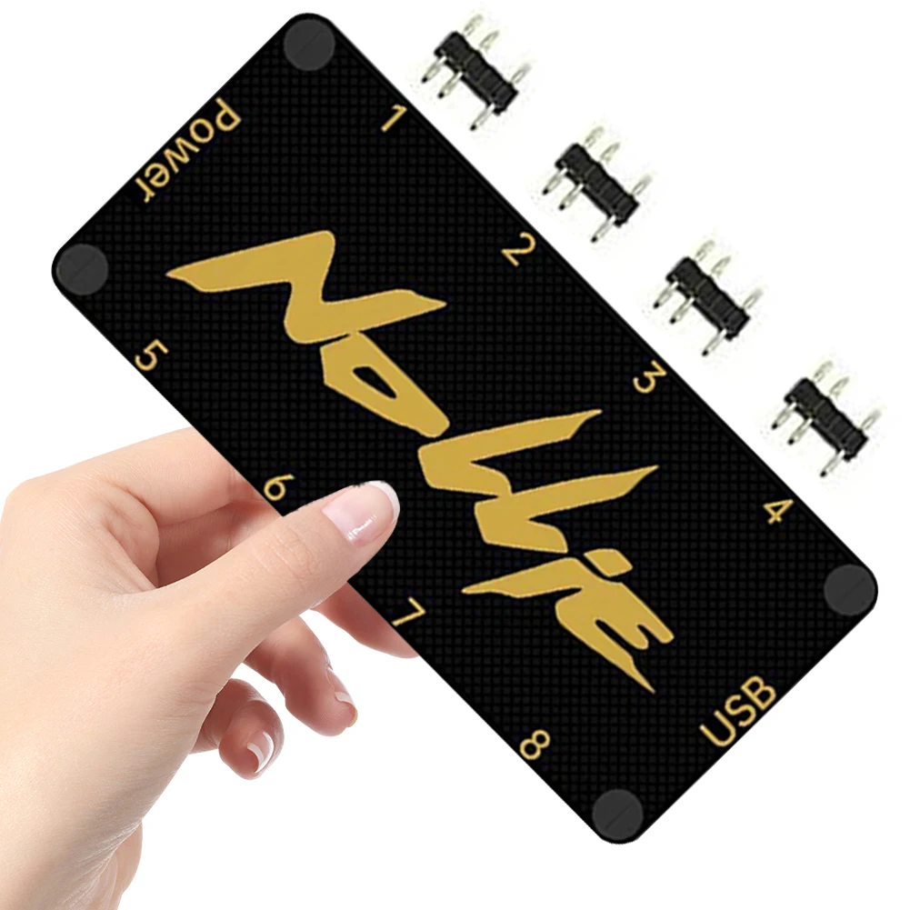 Controlador ARGB de 5V y 3 pines, divisor ARGB direccionable de 8 vías, compatible con SignalRGB OpenRGB, alimentación SATA para interfaz de placa base extendida