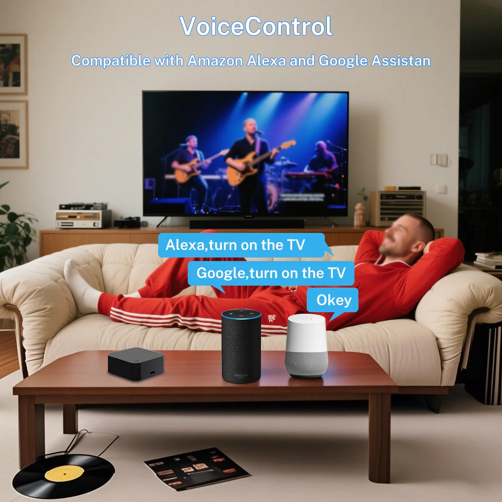 Tuya Smart IR-Fernbedienung WiFi Smart Life für Smart Home Automation Ersetzen Sie TV DVD AUD AC-Fernbedienung Funktioniert mit Alexa Google Home