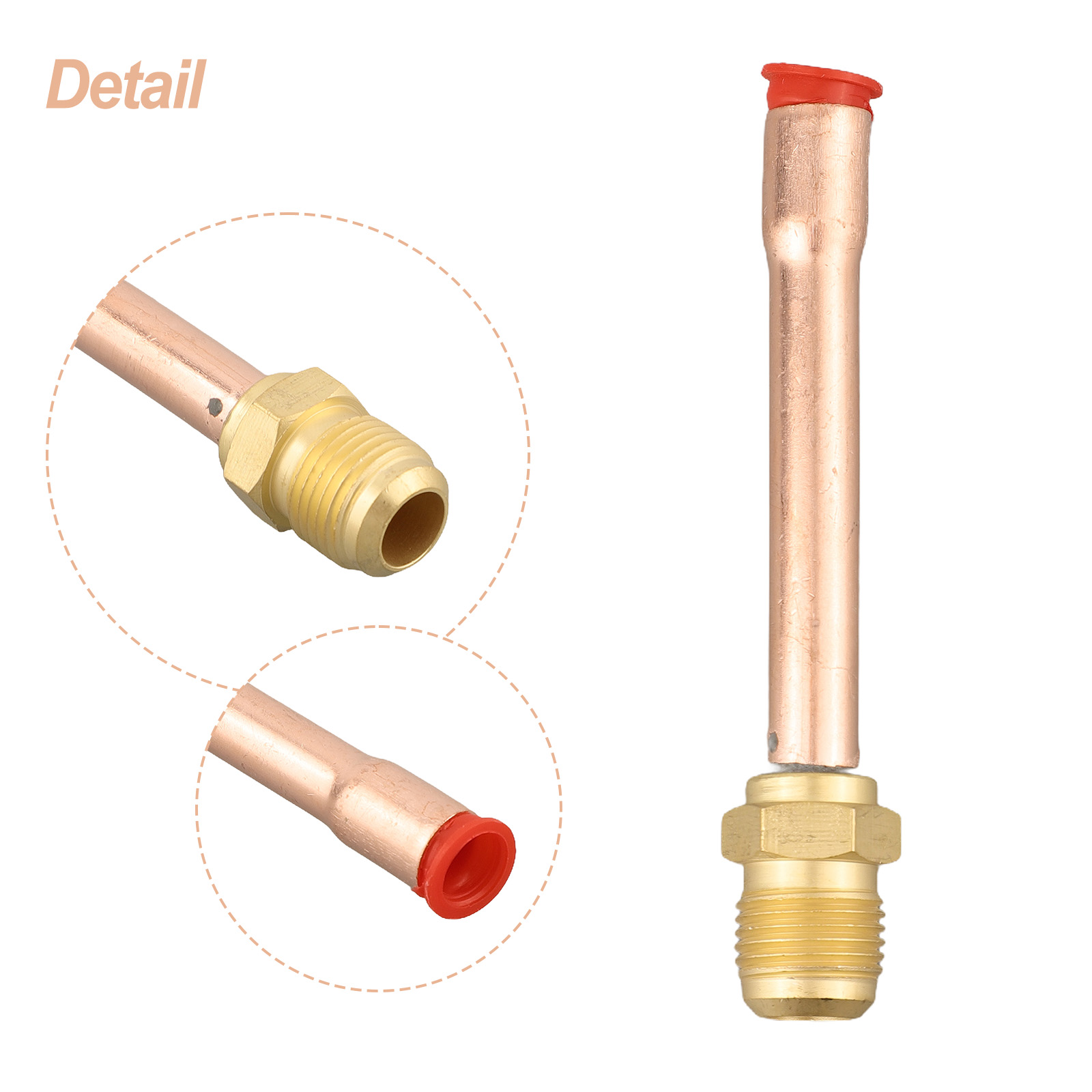 1 Stuks Airconditioning Koperen Pijp Met Gesmeed Messing SAE 1/4 3/8 5/8 1/2 3/4 Schroefdraad Connector Fitting Adapter -20 tot 120 ℃