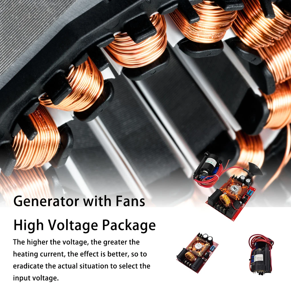 Kit electrónico DIY 250W 15A DC12-30V ZVS bobina Tesla Flyback controlador bobina de encendido SGTC generador Marx con ventilador placa de alto voltaje