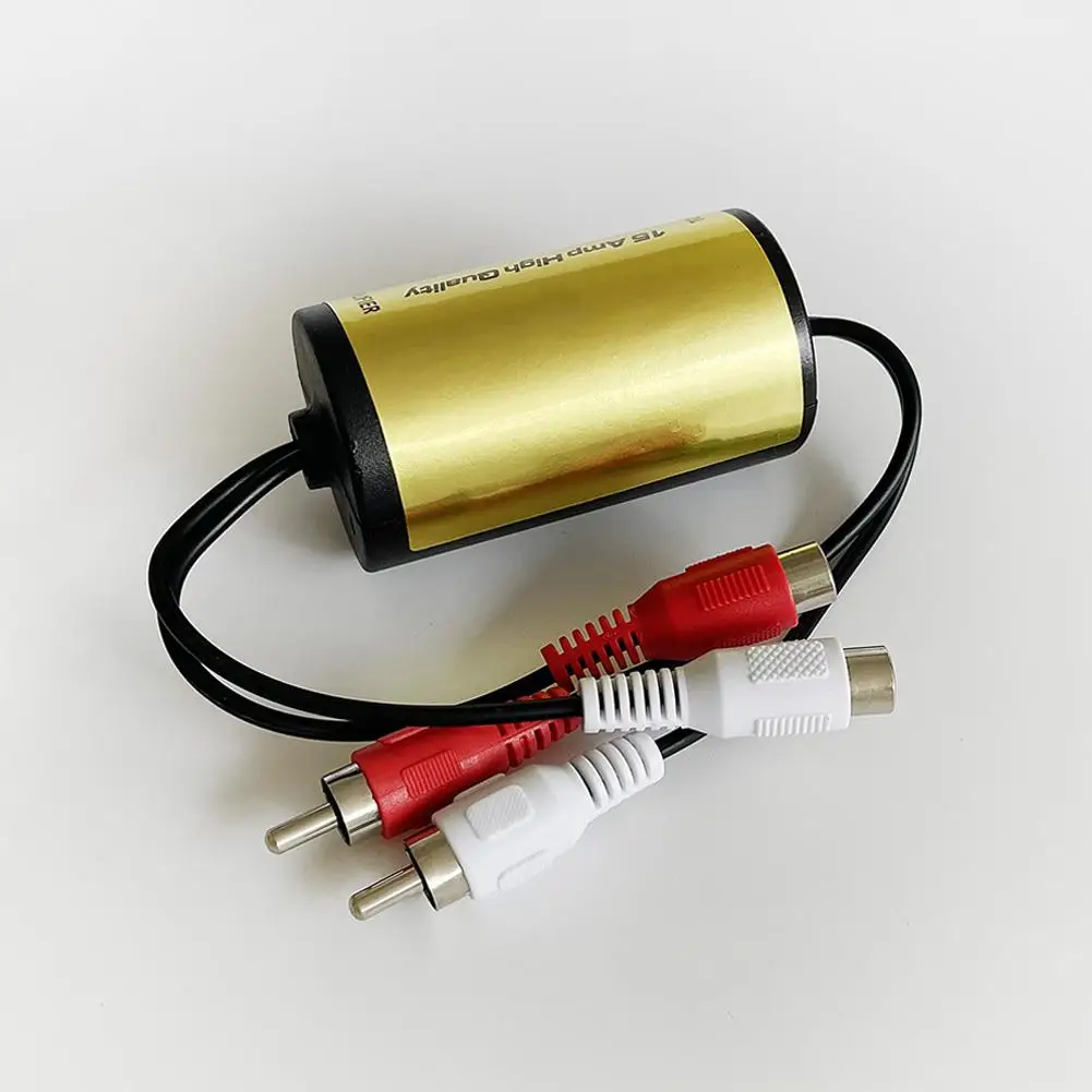 RCA Audio Noise Filter Anti-Noise Ground Loop-Isolator Noise Filter Eliminator Suppressor Ground Loop Lsolator Car Home Stereo