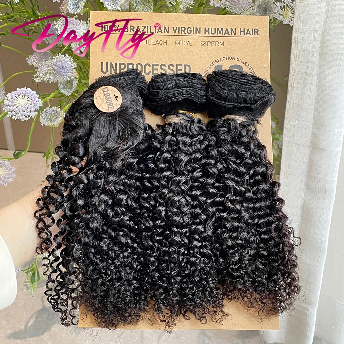 Pacotes de cabelo humano curto ombre com fecho brasileiro jerry encaracolado pacotes com fecho 8 10 12 polegada curto natural cabelo humano