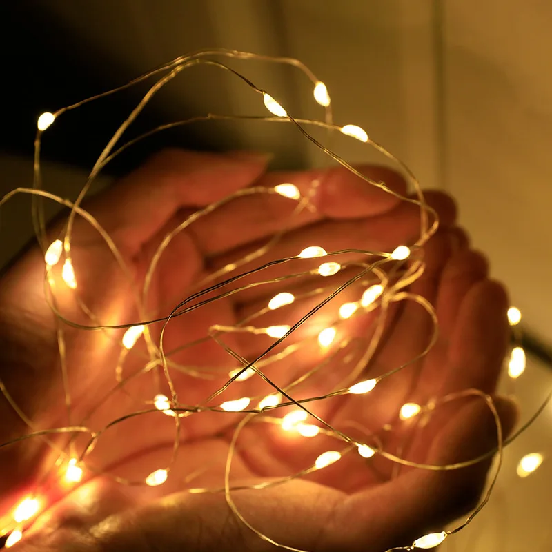 2M 5M 10M 30M ไฟ LED String USB/แบตเตอรี่ขับเคลื่อนทองแดงลวดไฟ Fairy Garland สําหรับงานแต่งงานคริสต์มาสไฟตกแต่ง