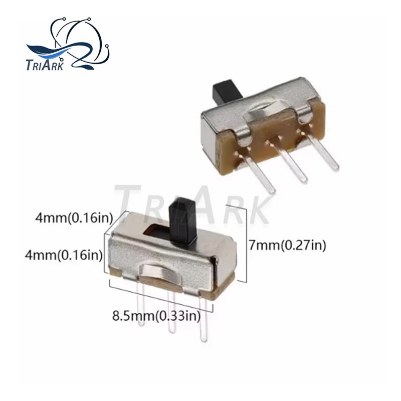 50 Uds SS12D00G3/G2/G3/G4 altura del mango 2/3/4/5mm palanca de tres pies Mini interruptor deslizante Vertical tipo mango dos engranajes tres pies