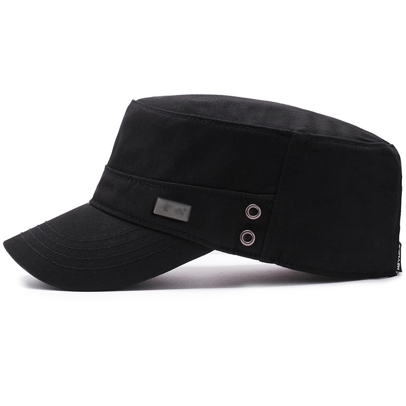 Casquette de baseball à visière en coton simple pour hommes, quatre saisons, chapeau plat, casquette décontractée, chapeau pare-soleil CommPiedmont, mode