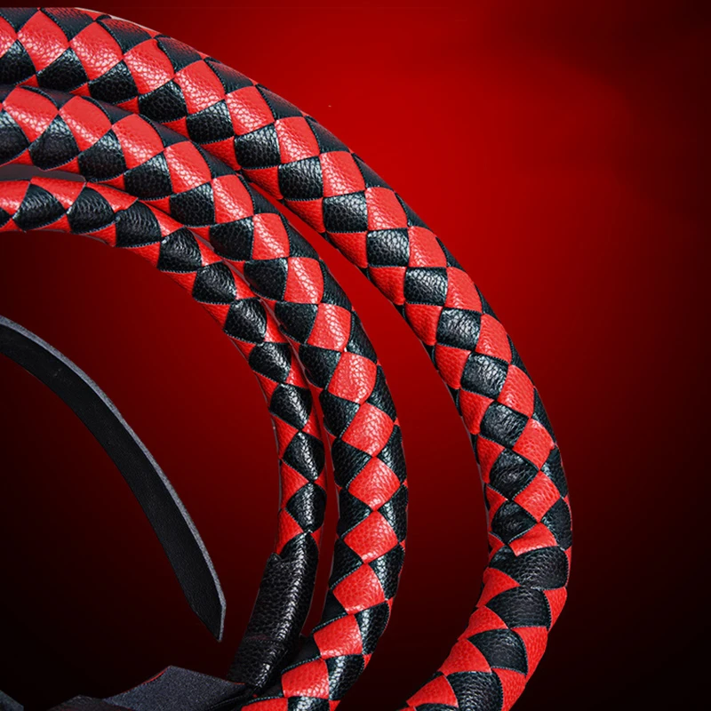 Chicote de couro equestre, ferramenta de treinamento equestre 186cm