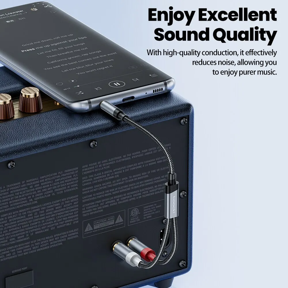 Toocki rcaケーブル3.5mmジャックから2 rca auxオーディオケーブル3.5mmから2rca男性用アダプタースプリッターテレビボックス用アップルテレビスピーカーワイヤーコード