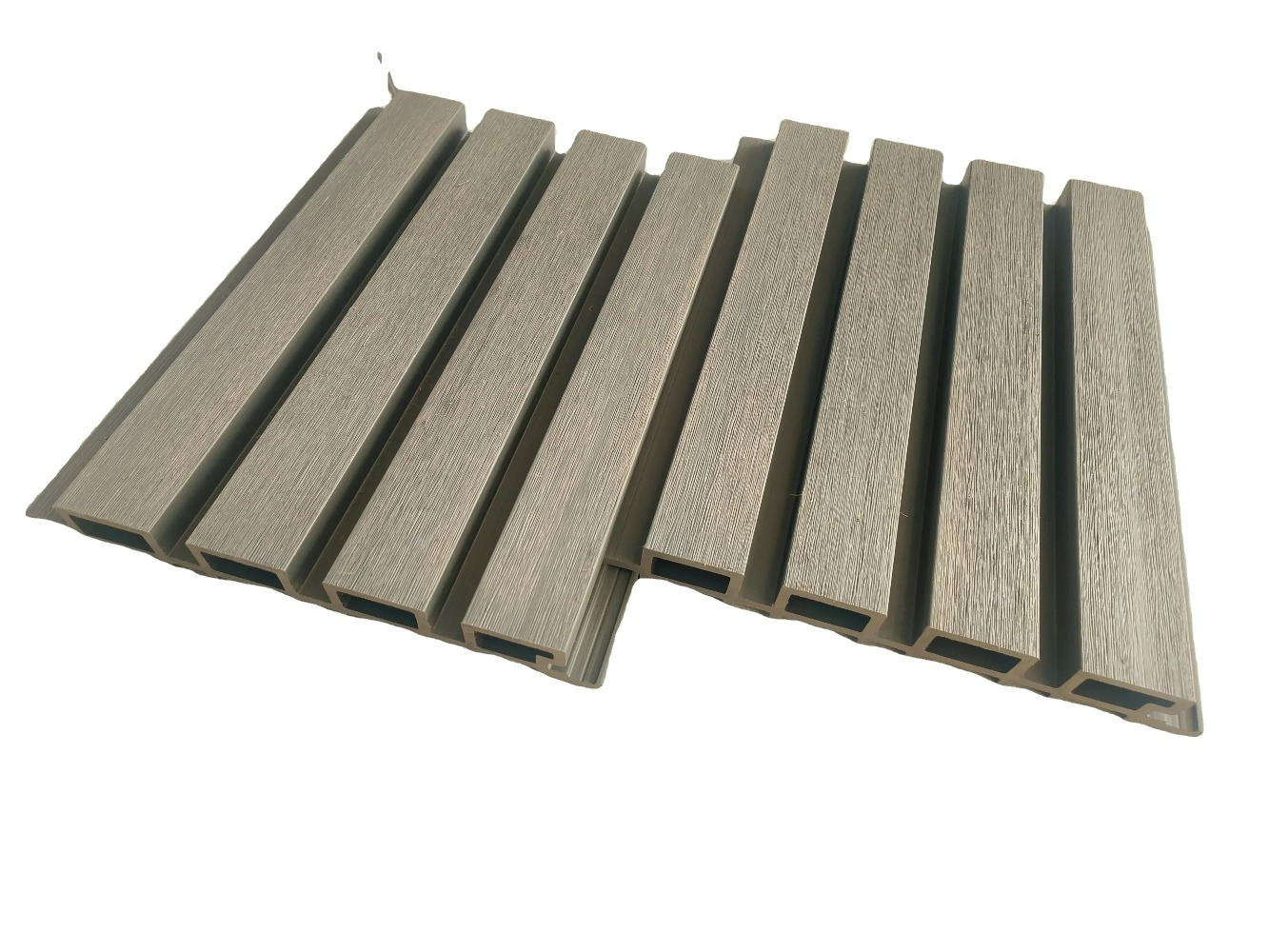 Paneles de pared WPC, paneles de pared de rejilla de madera de plástico, barandillas protectoras de suelo para terraza y patio al aire libre, impermeables y anticorrosión